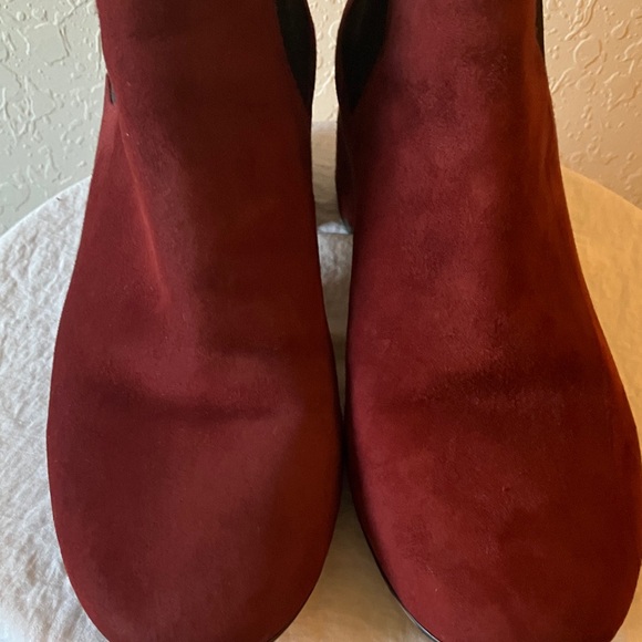 Coach: Wine Tia Suede Ankle (FG2911) Bootie Slip On Boots- 9- wear - Picture 14 of 16